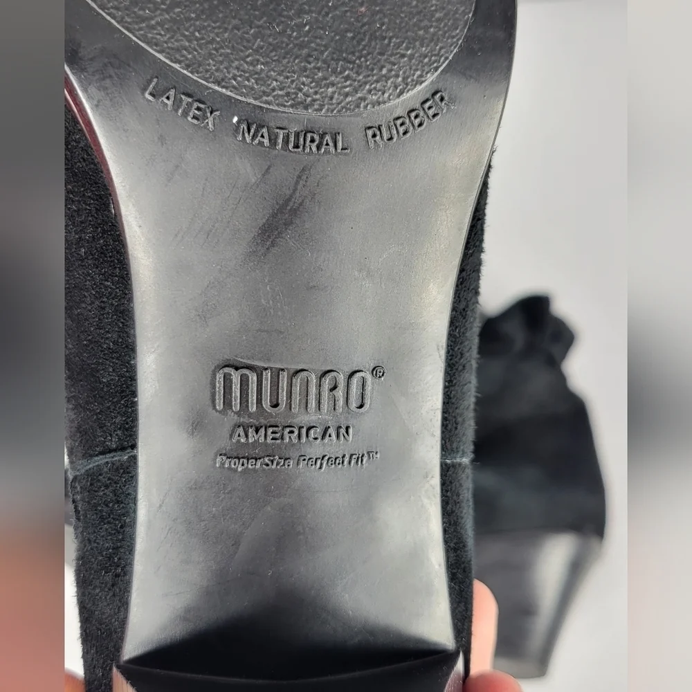 Munro Black Suede Ankle Boots #764 Size 9N